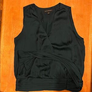 Banana Republic Women's Dark Green Sleeveless Blouse